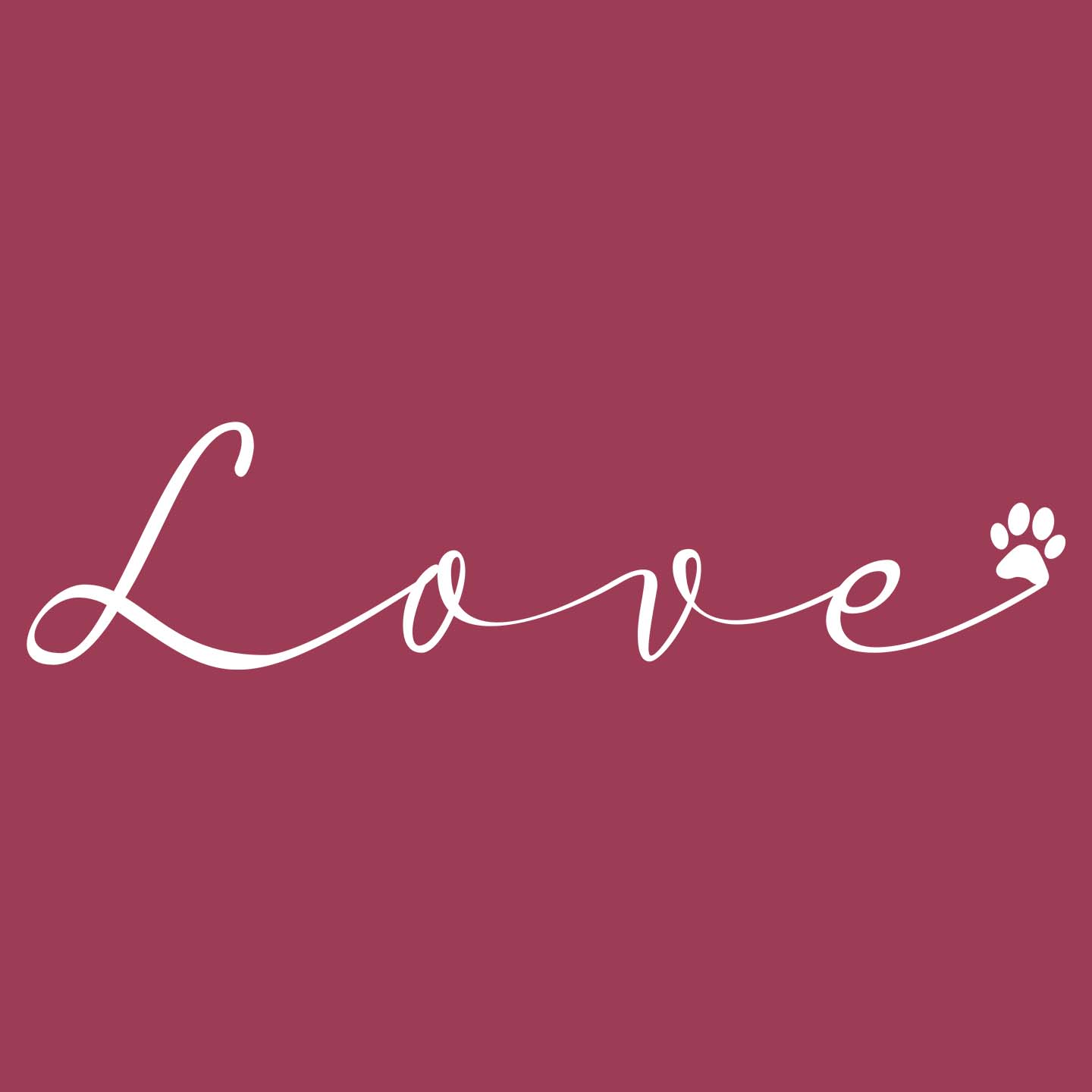 Love Script Paw - Adult Unisex Hoodie Sweatshirt