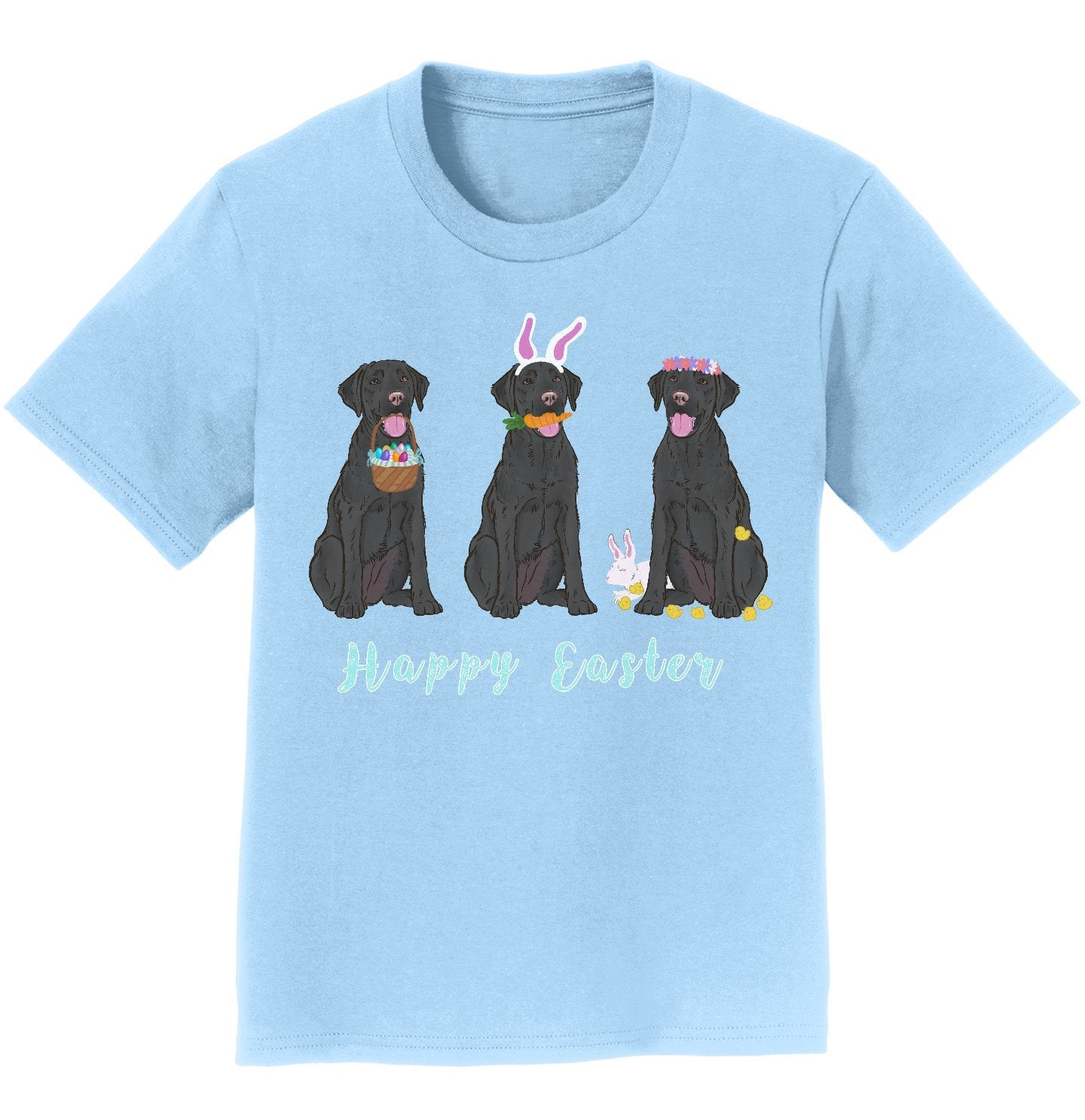 Labradors.com - Easter Black Labrador Line Up - Kids' Unisex T-Shirt