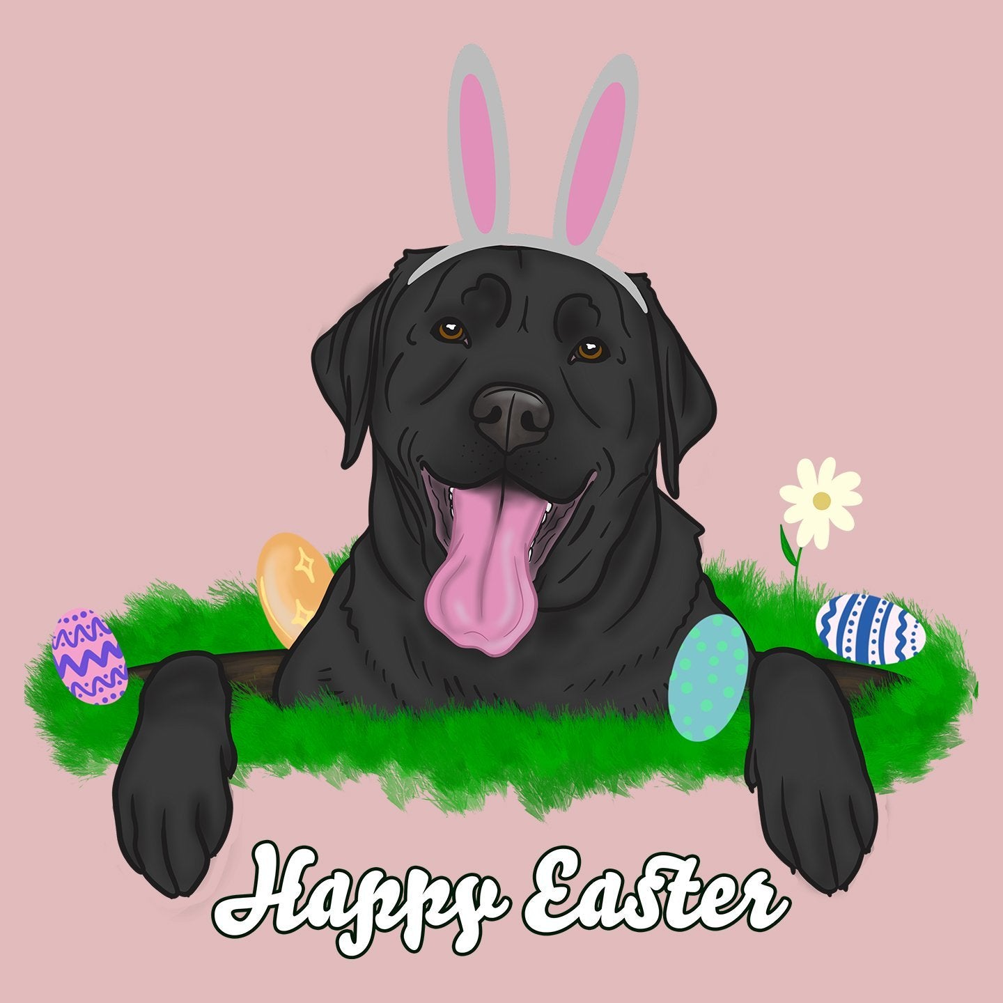 Rabbit Hole Black Labrador - Women's Fitted T-Shirt