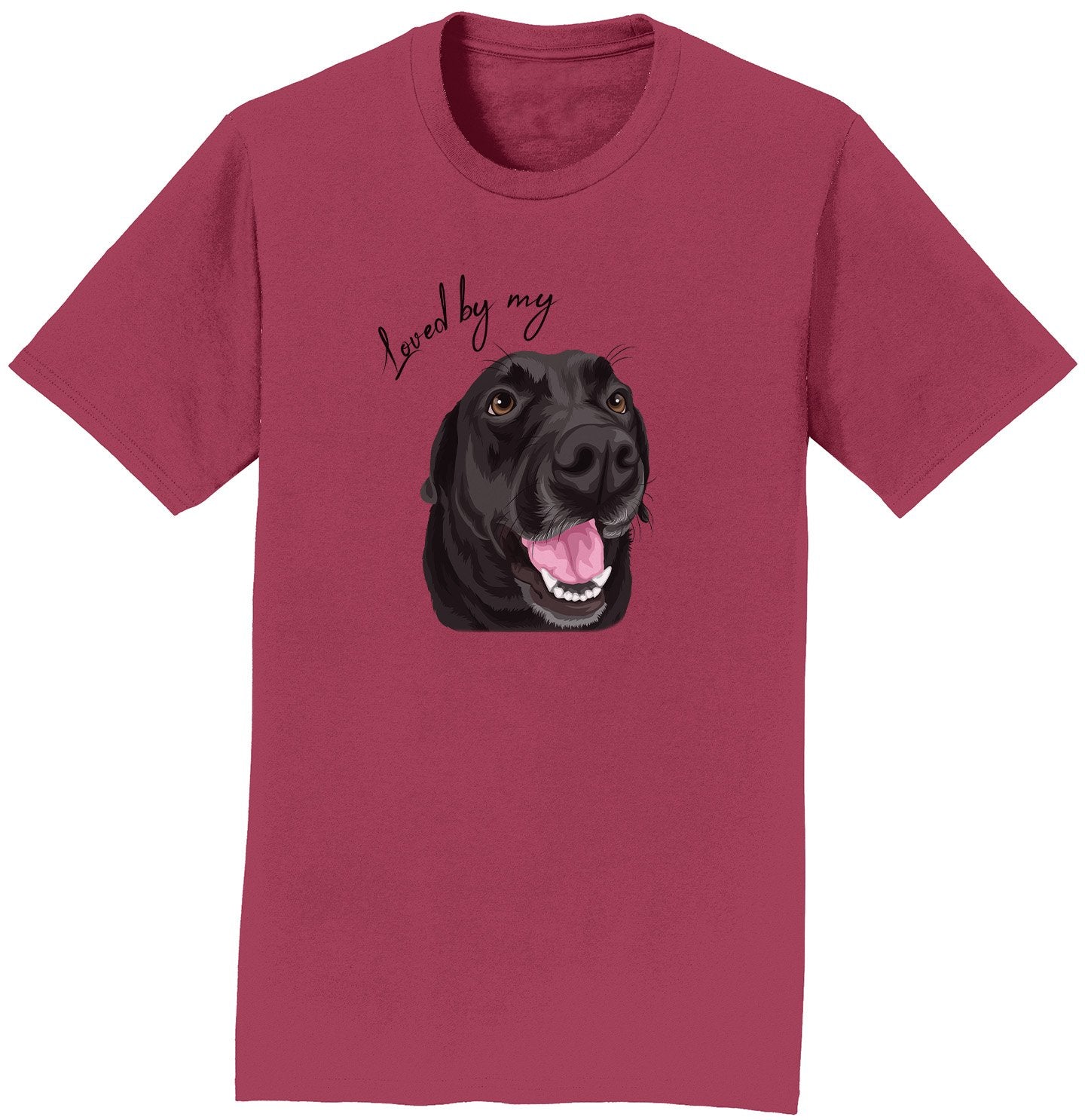 Loved By My Black Lab - Personalized Custom Adult Unisex T-Shirt