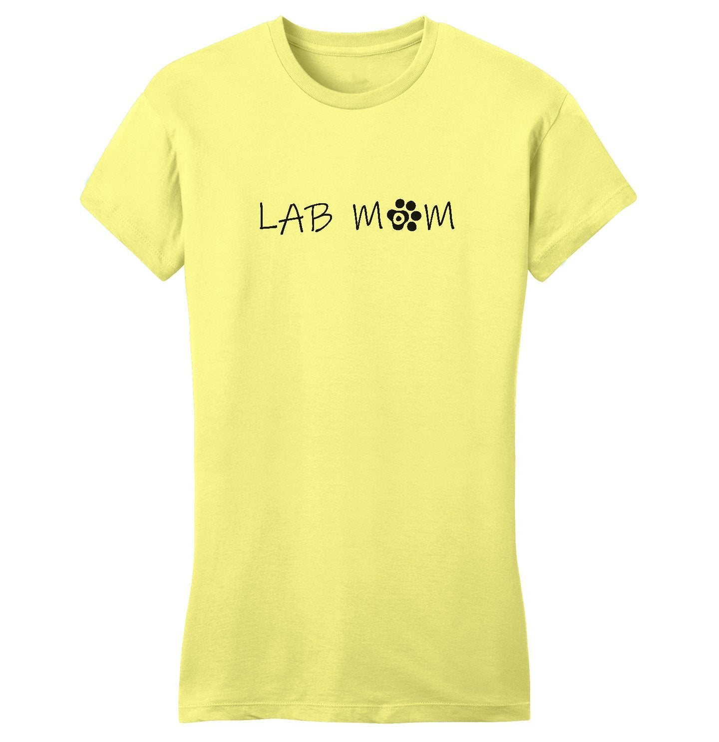 Lab Mom - Paw Text - Women's Fitted T-Shirt