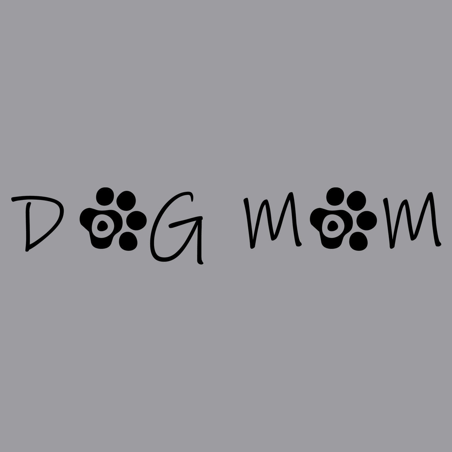 Dog Mom - Paw Text - Adult Unisex Crewneck Sweatshirt