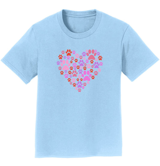 Pink Paw Heart - Kids' Unisex T-Shirt