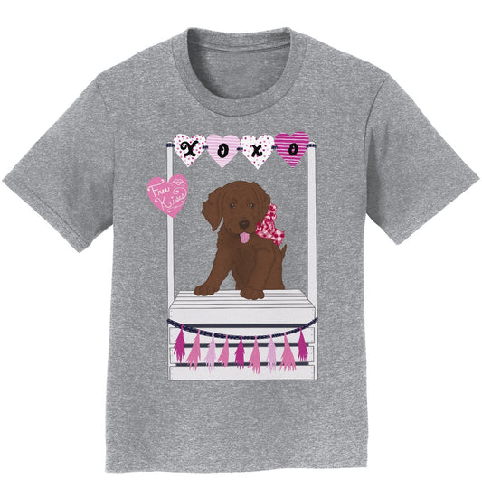 Kissing Booth Chocolate Lab - Youth Tee Shirt