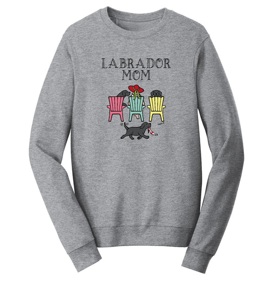 Black Labrador Dog Mom - Mother's Day Deck Chairs Design | Crewneck Sweatshirt