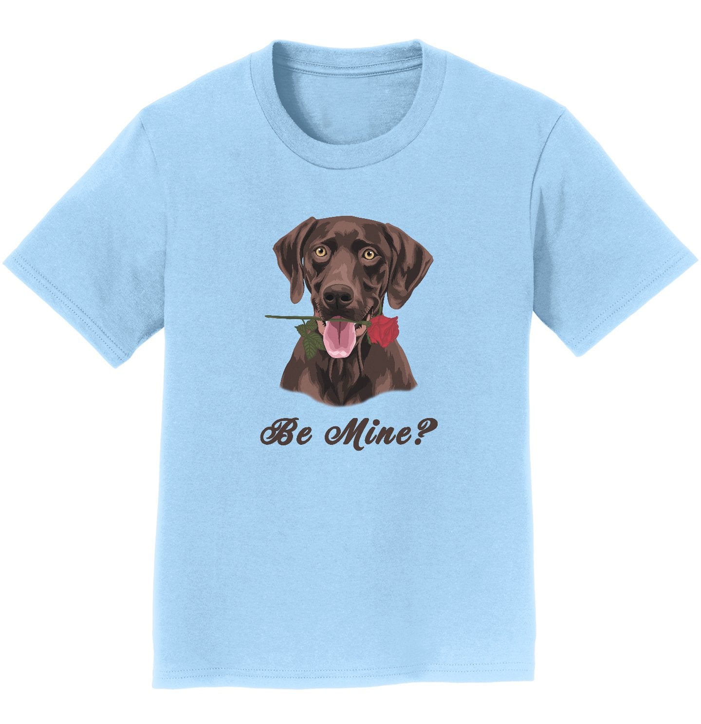 Chocolate Labrador Be Mine Youth Shirt