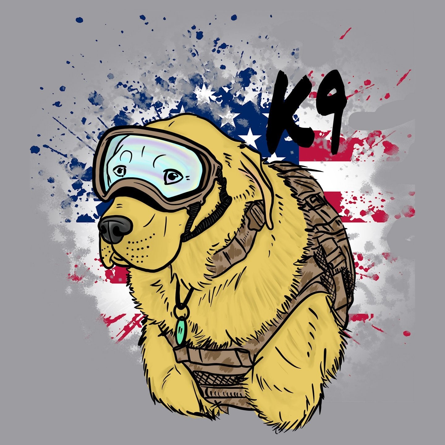 Military K9 Labrador Retriever  - Kids' Unisex T-Shirt