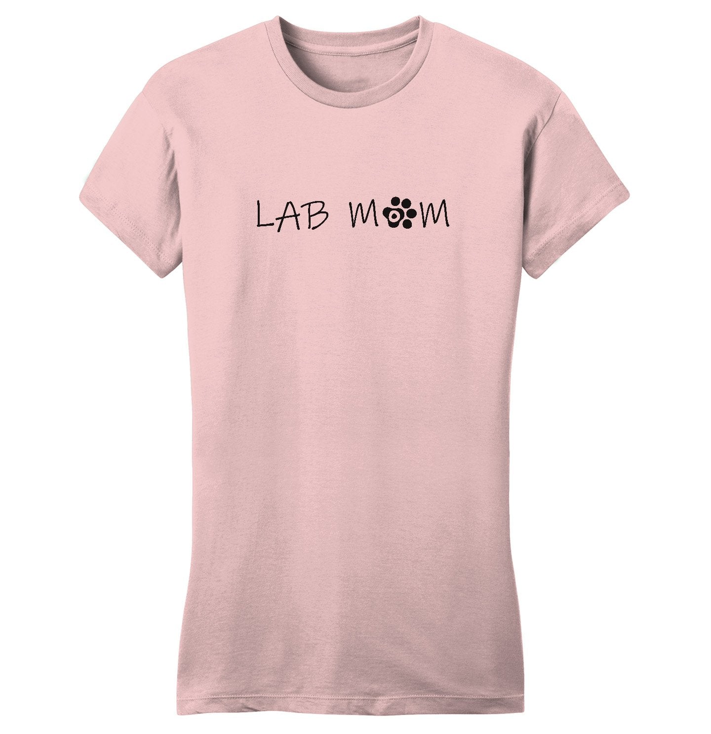 Lab Mom - Paw Text - Women's Fitted T-Shirt