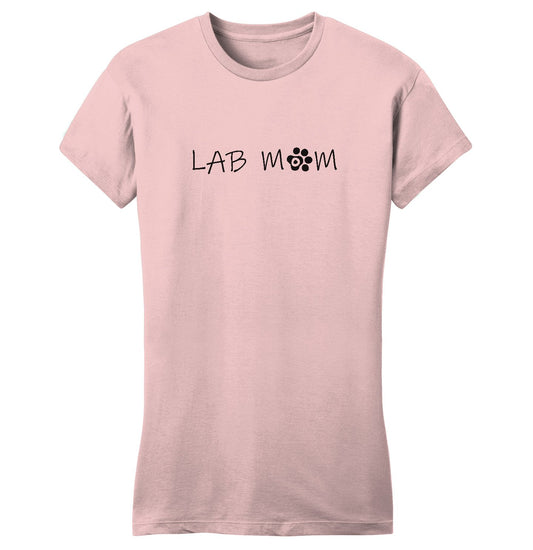 Lab Mom - Paw Text - Women's Fitted T-Shirt