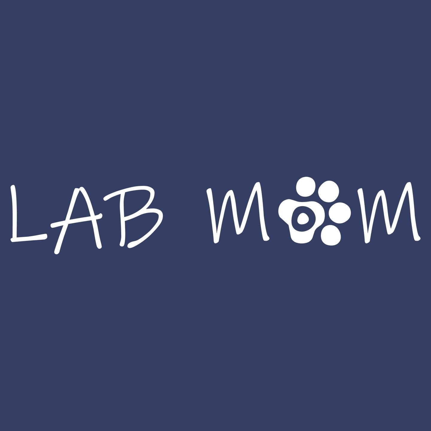 Lab Mom - Paw Text - Adult Unisex Crewneck Sweatshirt