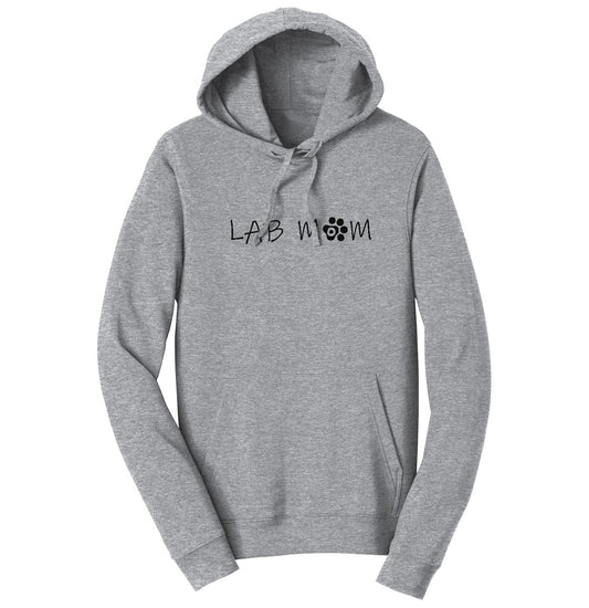 Lab Mom - Paw Text - Adult Unisex Hoodie Sweatshirt