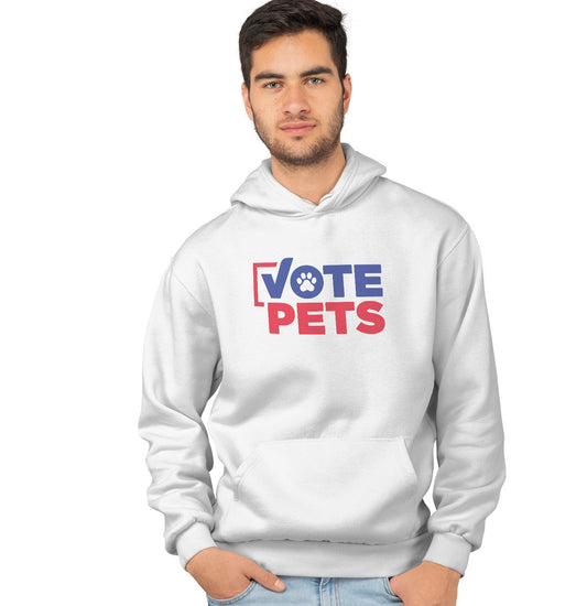 Vote Pets Stacked Logo - Adult Unisex Hoodie Sweatshirt