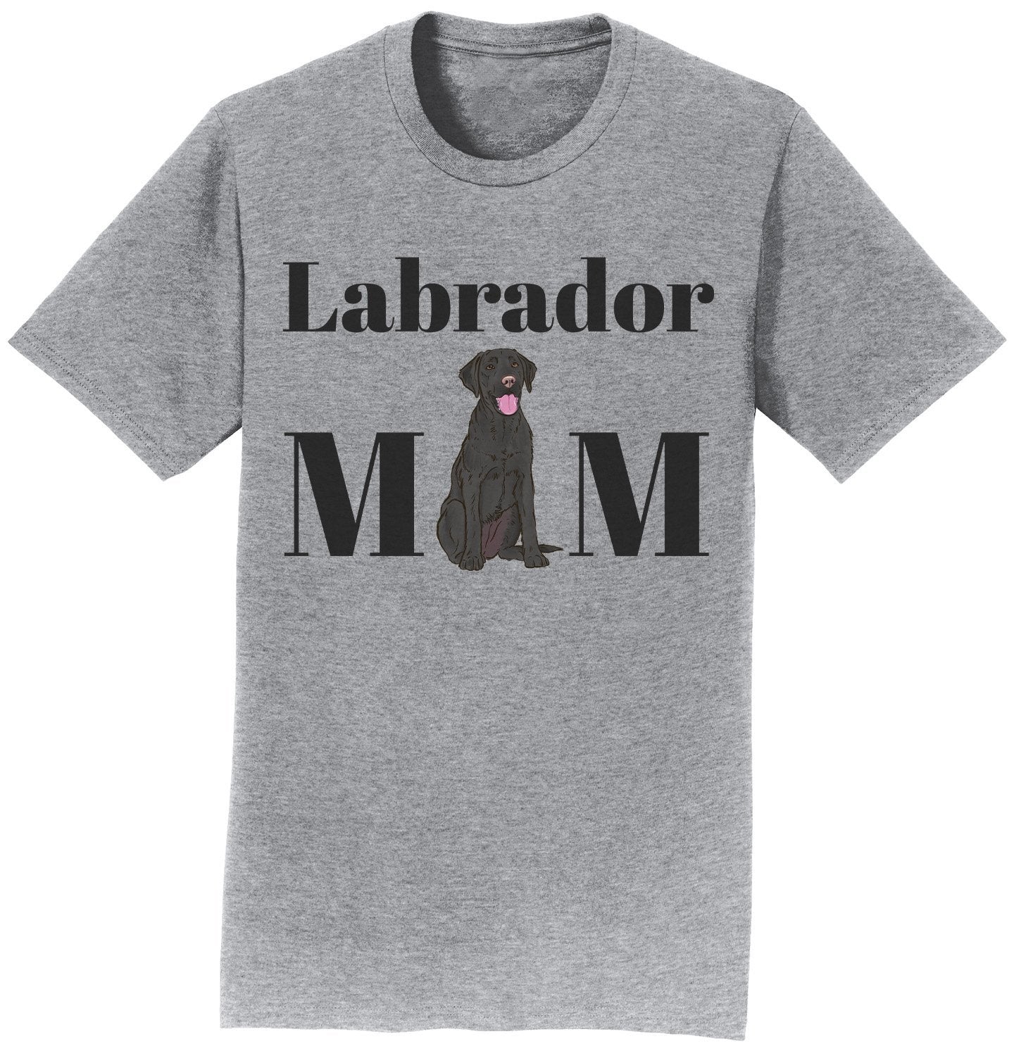 Black Labrador Mom Illustration - Adult Unisex T-Shirt