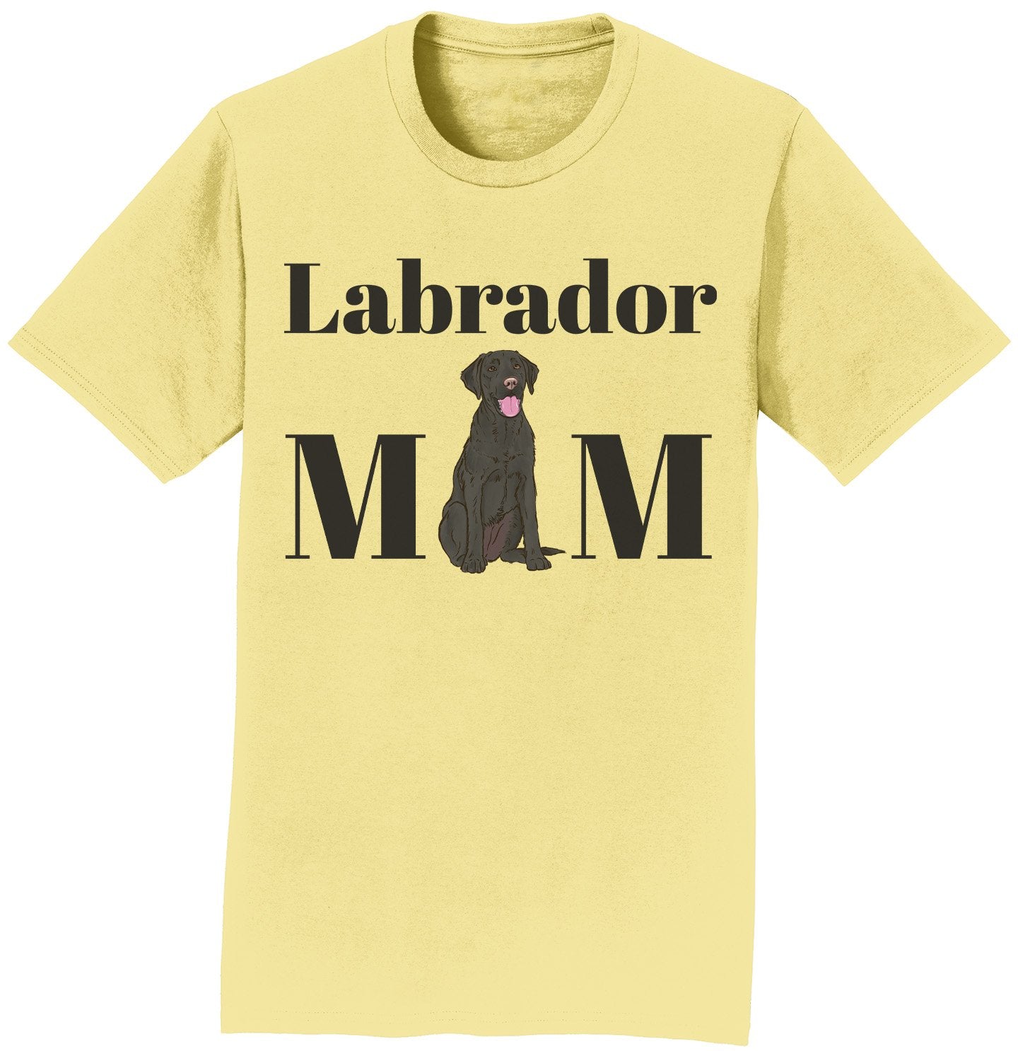 Black Labrador Mom Illustration - Adult Unisex T-Shirt