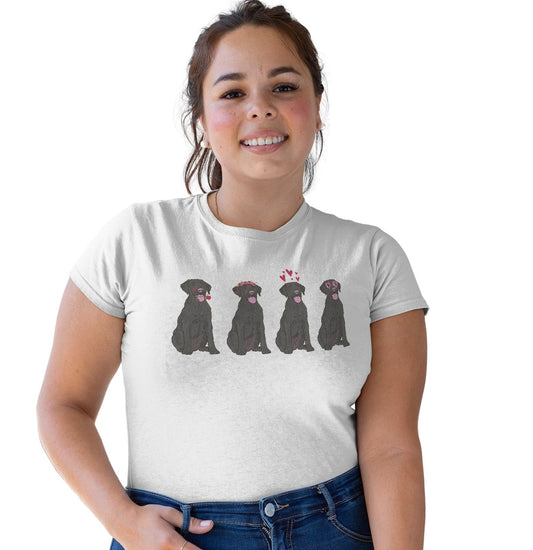 Labradors.com - Black Lab Love Line Up - Women's Tri-Blend T-Shirt