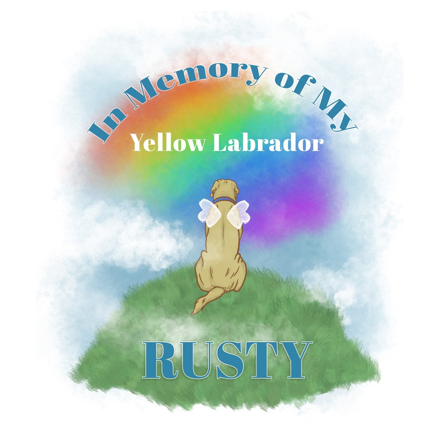 In Memory of My Yellow Lab - Personalized Custom Adult Unisex T-Shirt