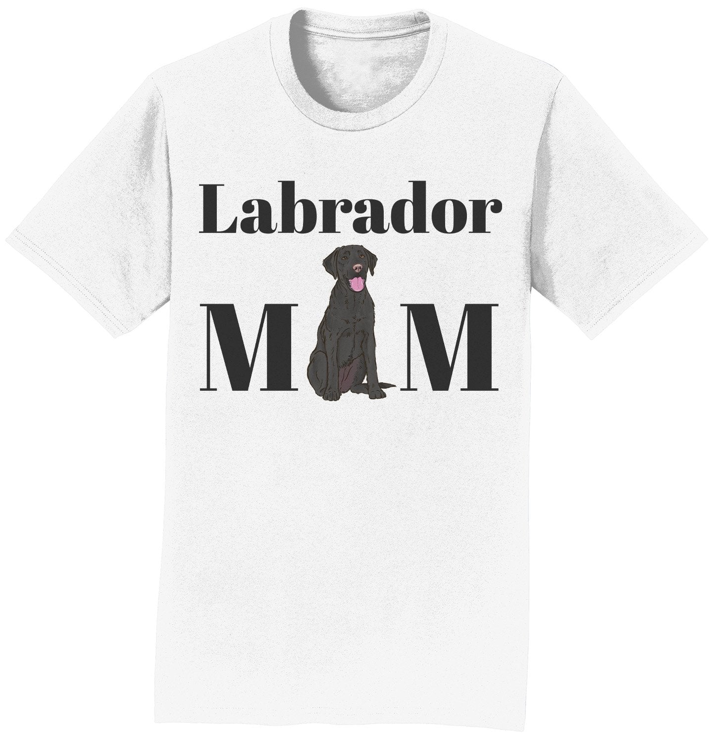 Black Labrador Mom Illustration - Adult Unisex T-Shirt