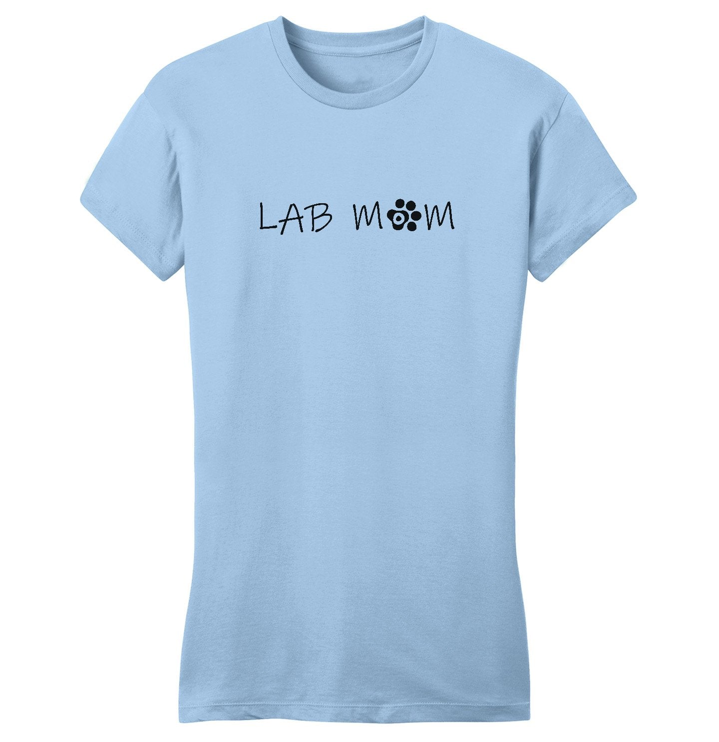 Lab Mom - Paw Text - Women's Fitted T-Shirt