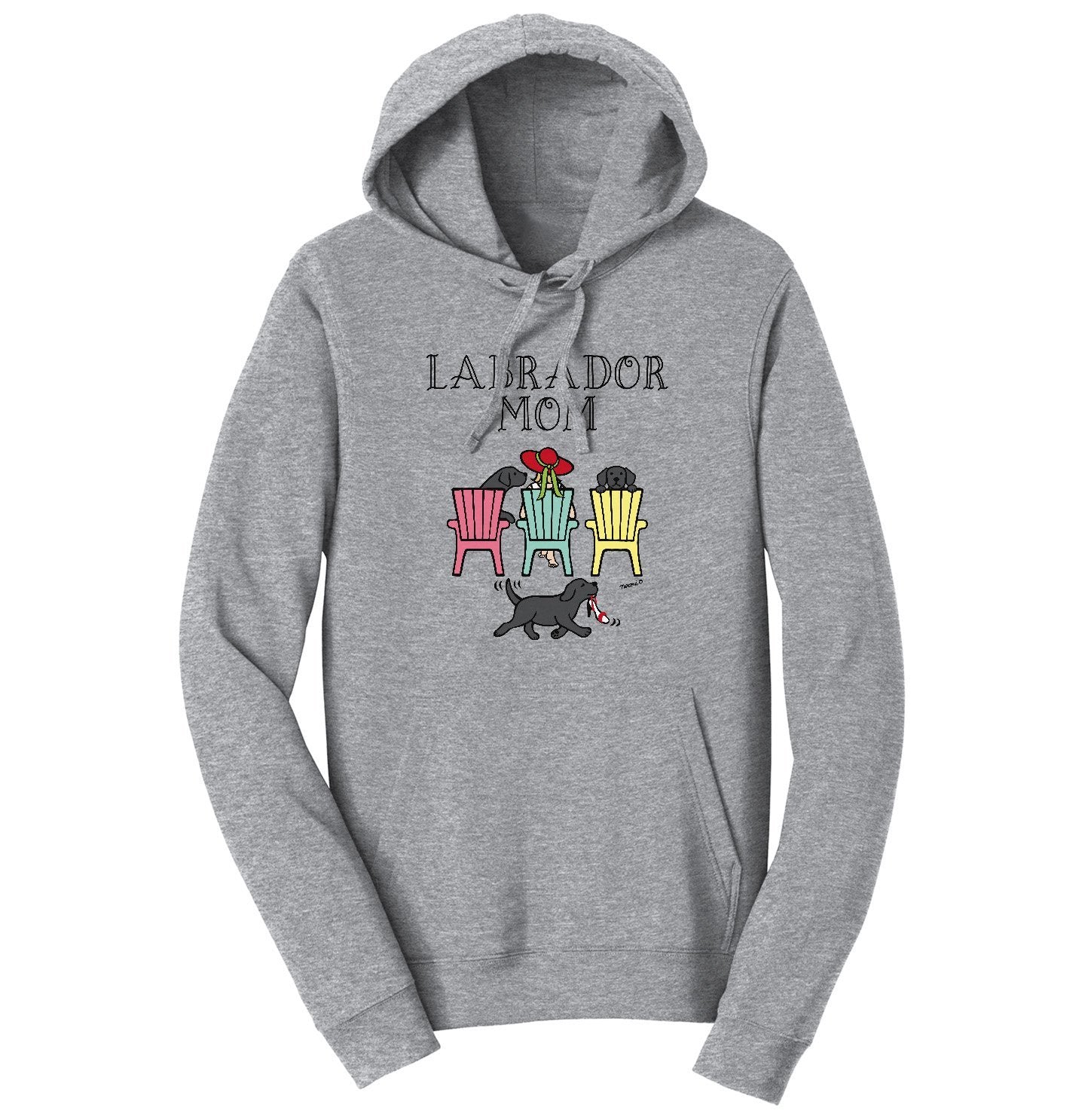 Black Labrador Dog Mom - Mother's Day Deck Chairs Design | Hoodie Sweatshirt