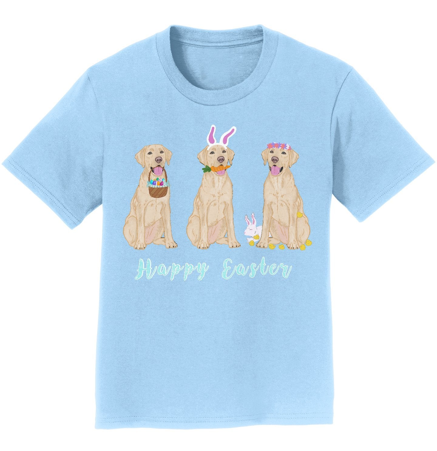 Easter Yellow Labrador Line Up - Kids' Unisex T-Shirt