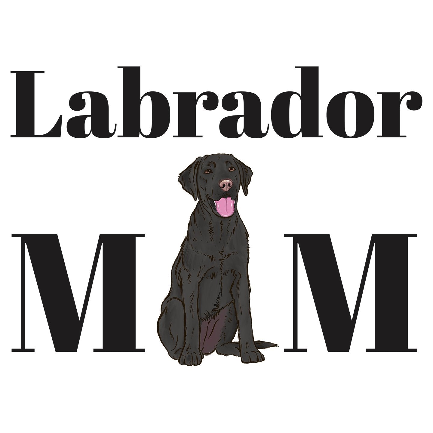 Black Labrador Mom Illustration - Women's Tri-Blend T-Shirt