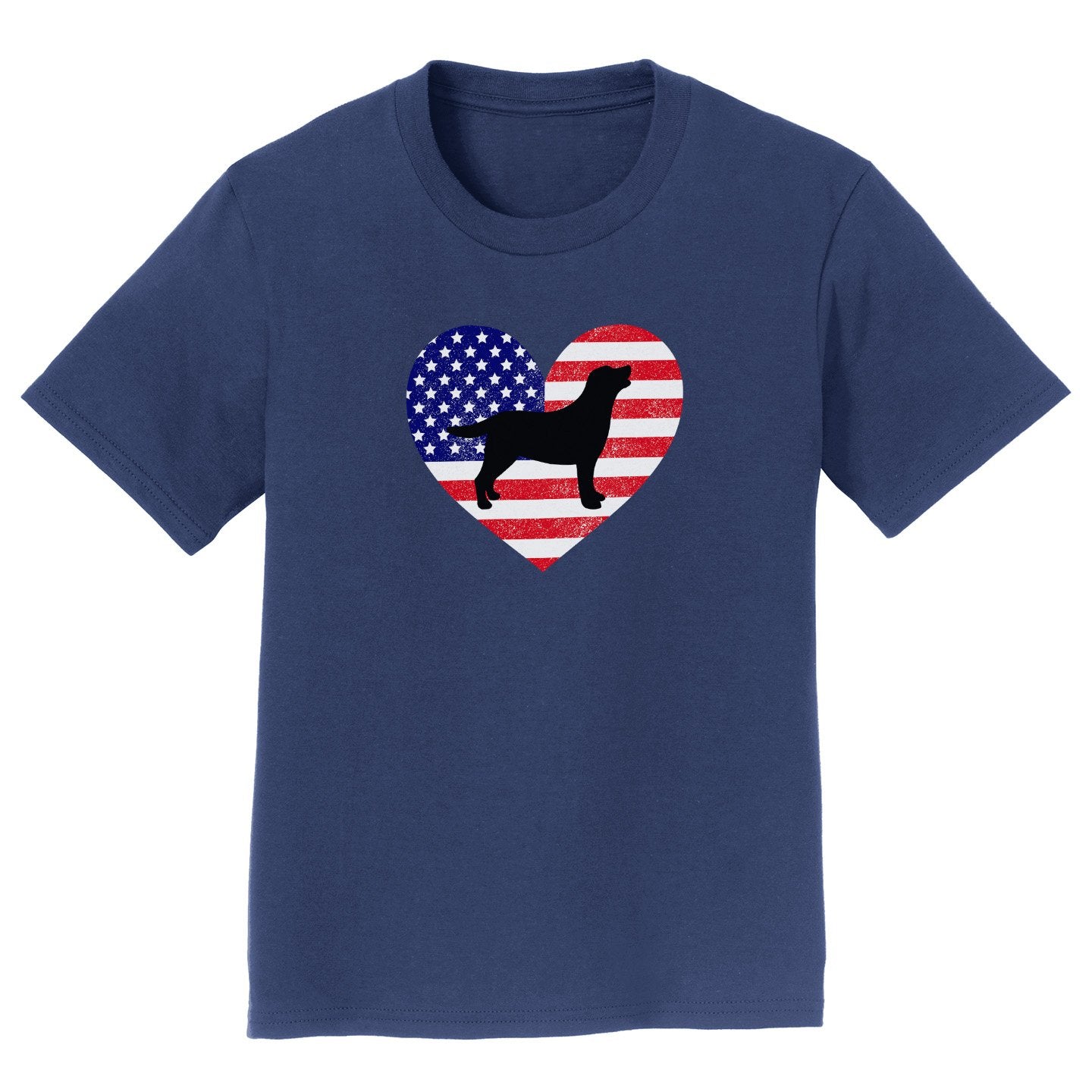 USA Flag Lab Silhouette - Kids' Unisex T-Shirt