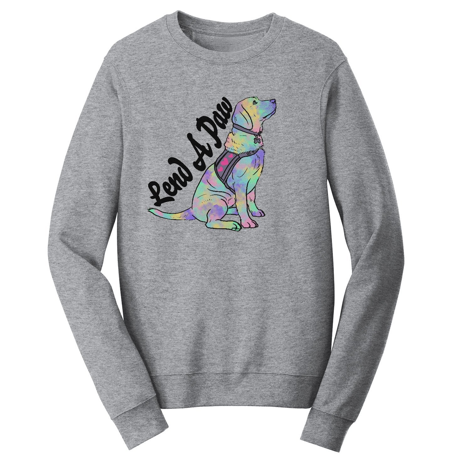 Animal Pride - Lend a Paw Labrador Retriever - Adult Unisex Crewneck Sweatshirt