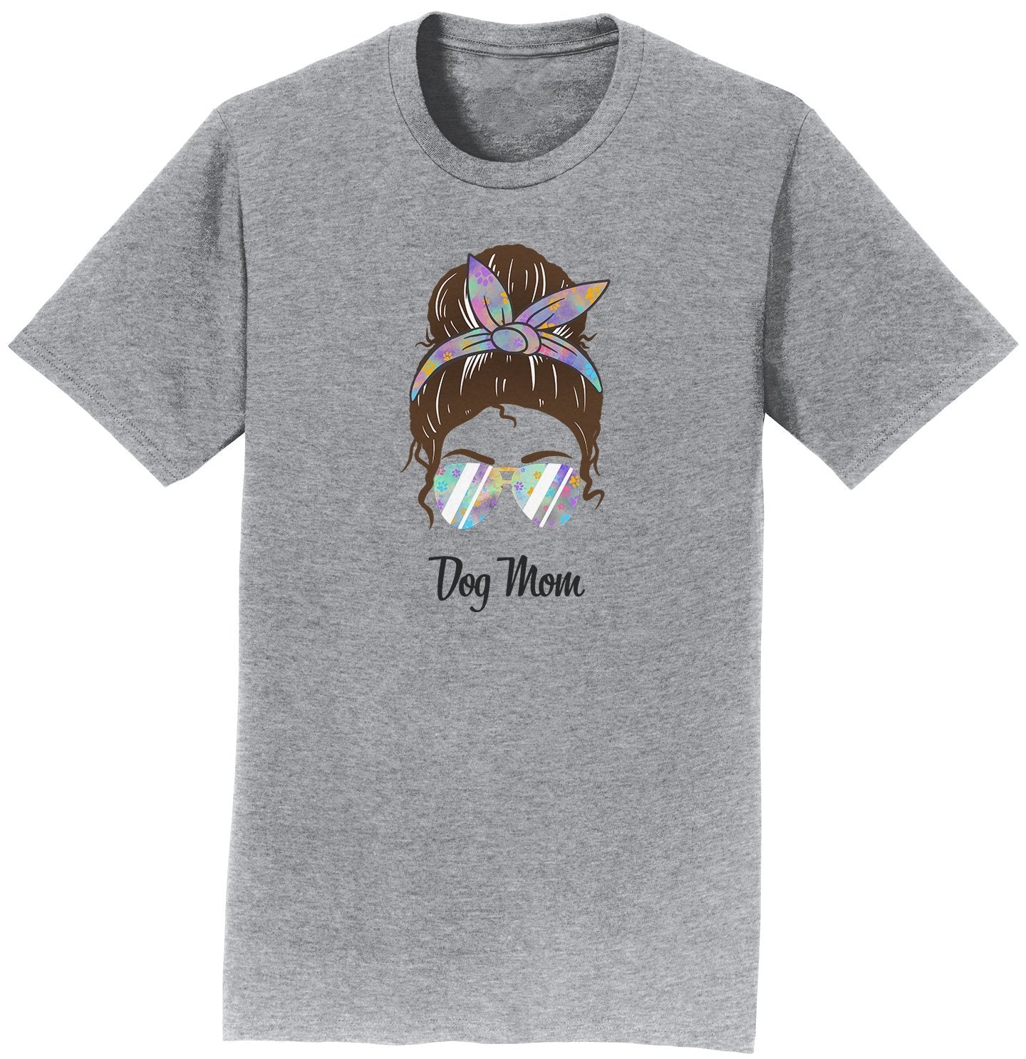 Dog Mom (Brown Hair) - Adult Unisex T-Shirt