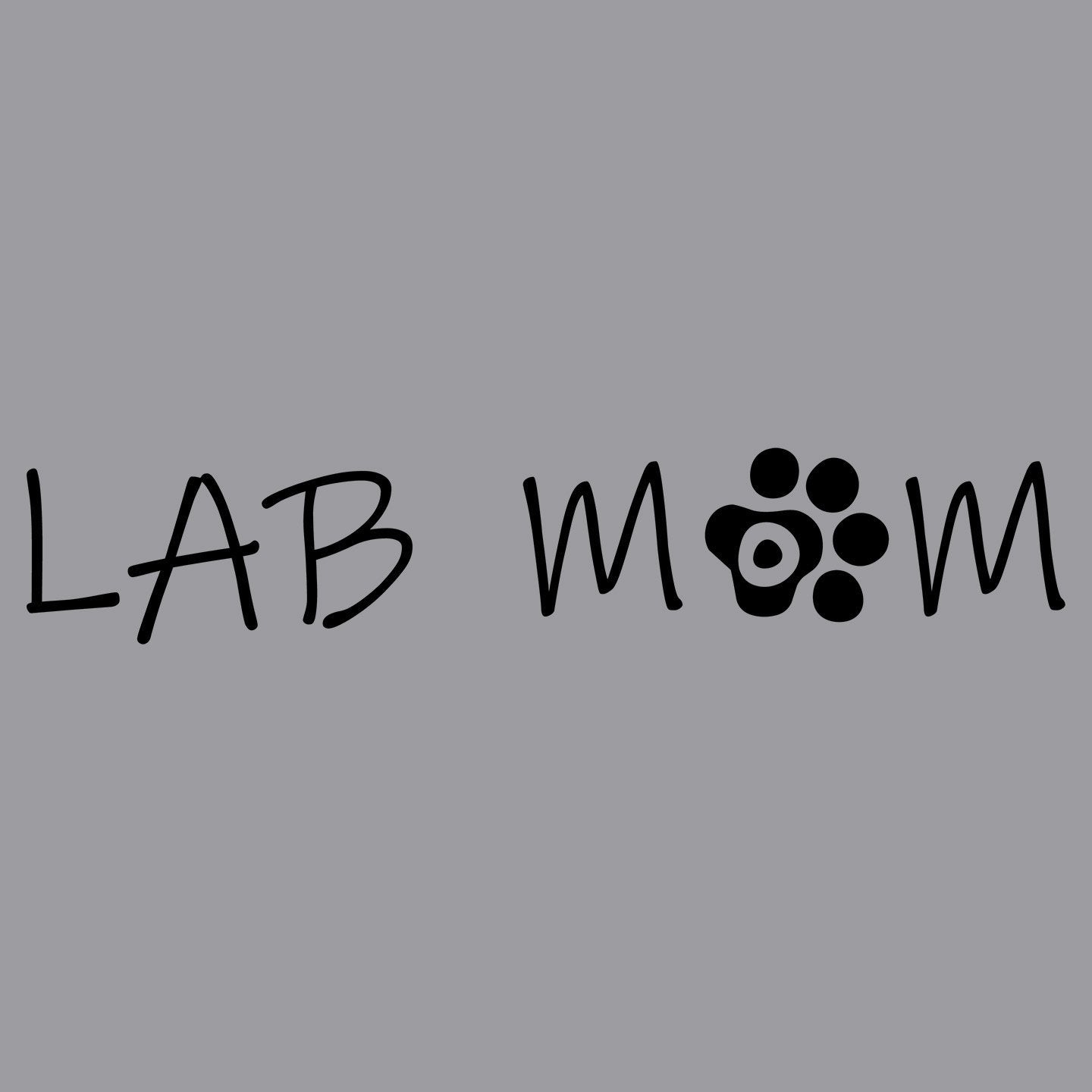 Lab Mom - Paw Text - Adult Unisex Hoodie Sweatshirt