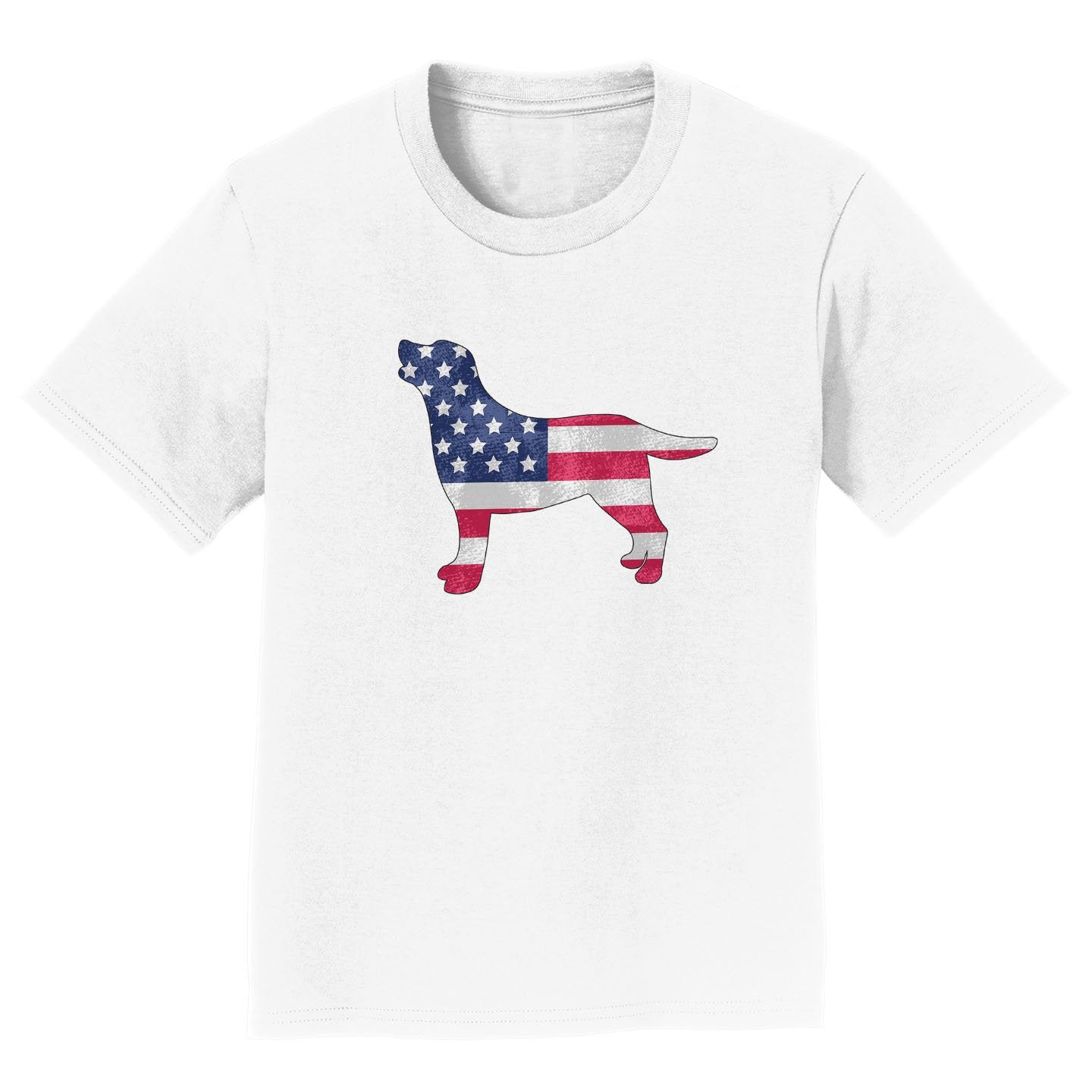 USA Flag Pattern Lab Silhouette - Kids' Unisex T-Shirt