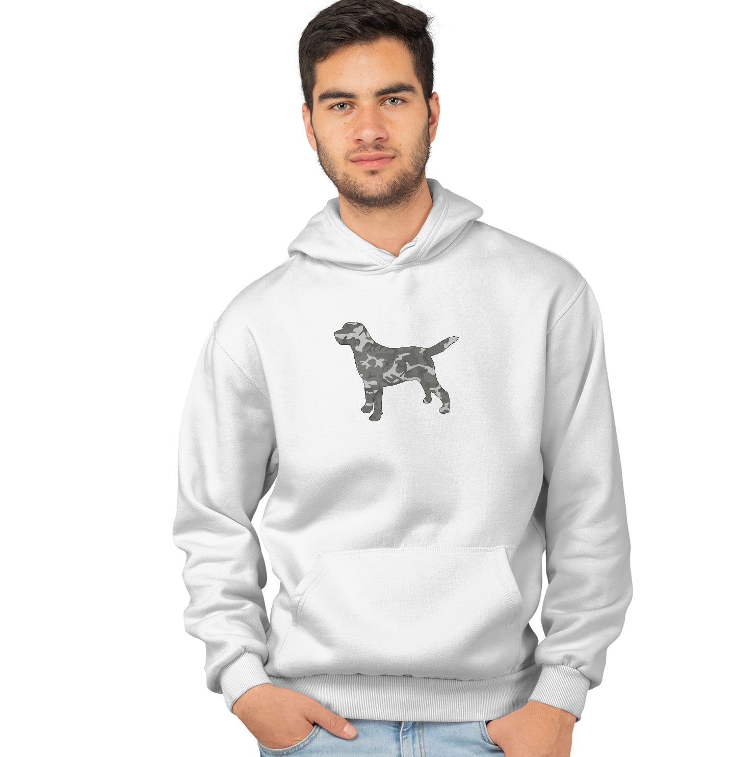 Winter Camouflage Silhouette - Adult Unisex Hoodie Sweatshirt