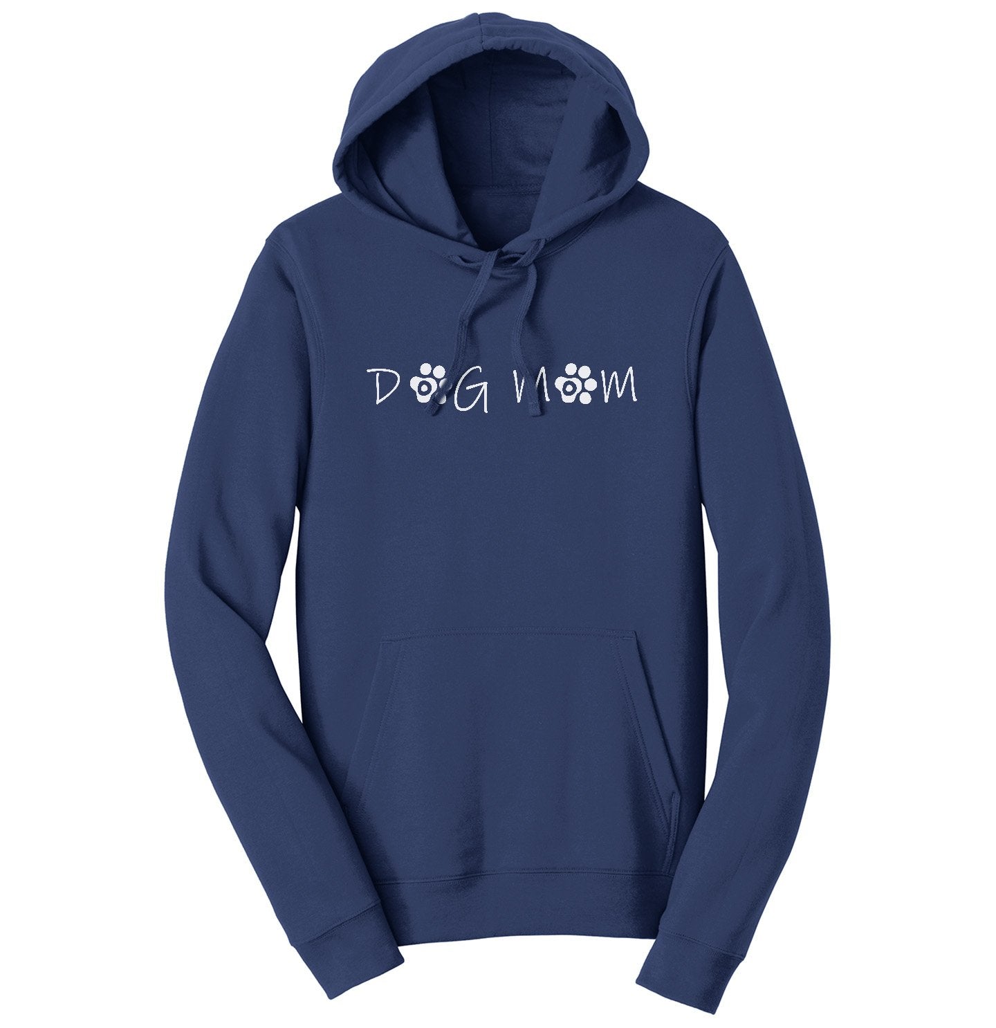 Dog Mom - Paw Text - Adult Unisex Hoodie Sweatshirt