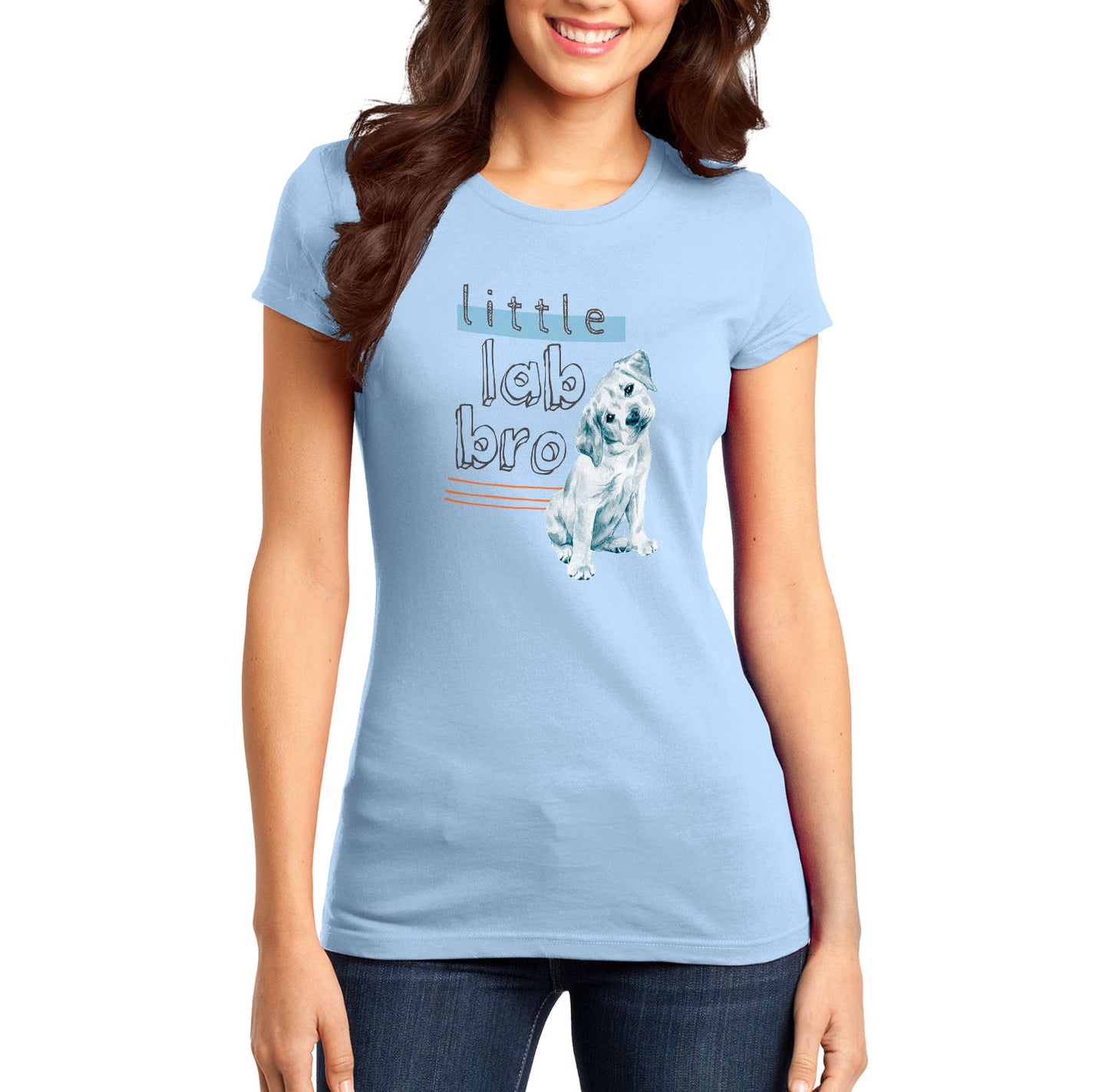Little Lab Bro - Women's Fitted T-Shirt