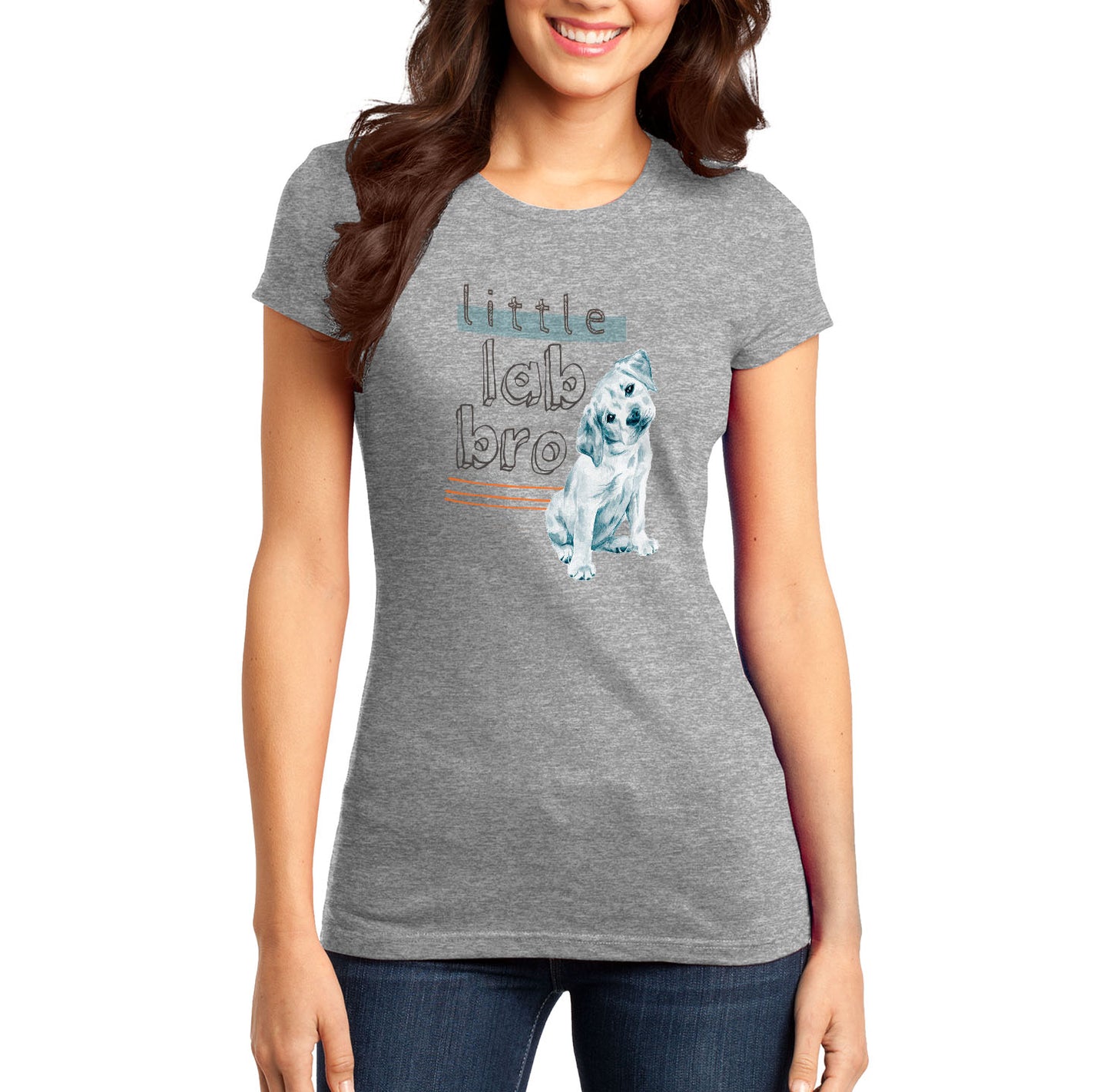 Little Lab Bro - Women's Fitted T-Shirt