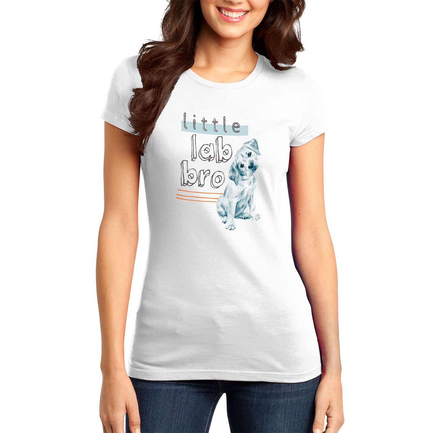 Little Lab Bro - Women's Fitted T-Shirt