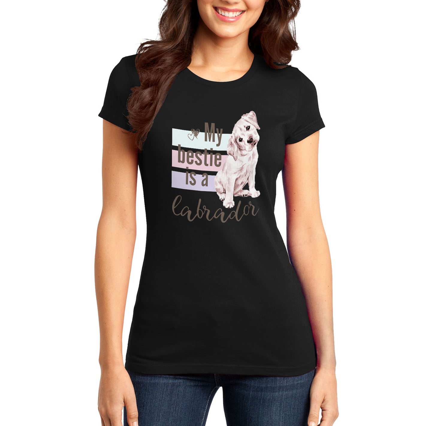 My Bestie is a Labrador - Women's Fitted T-Shirt