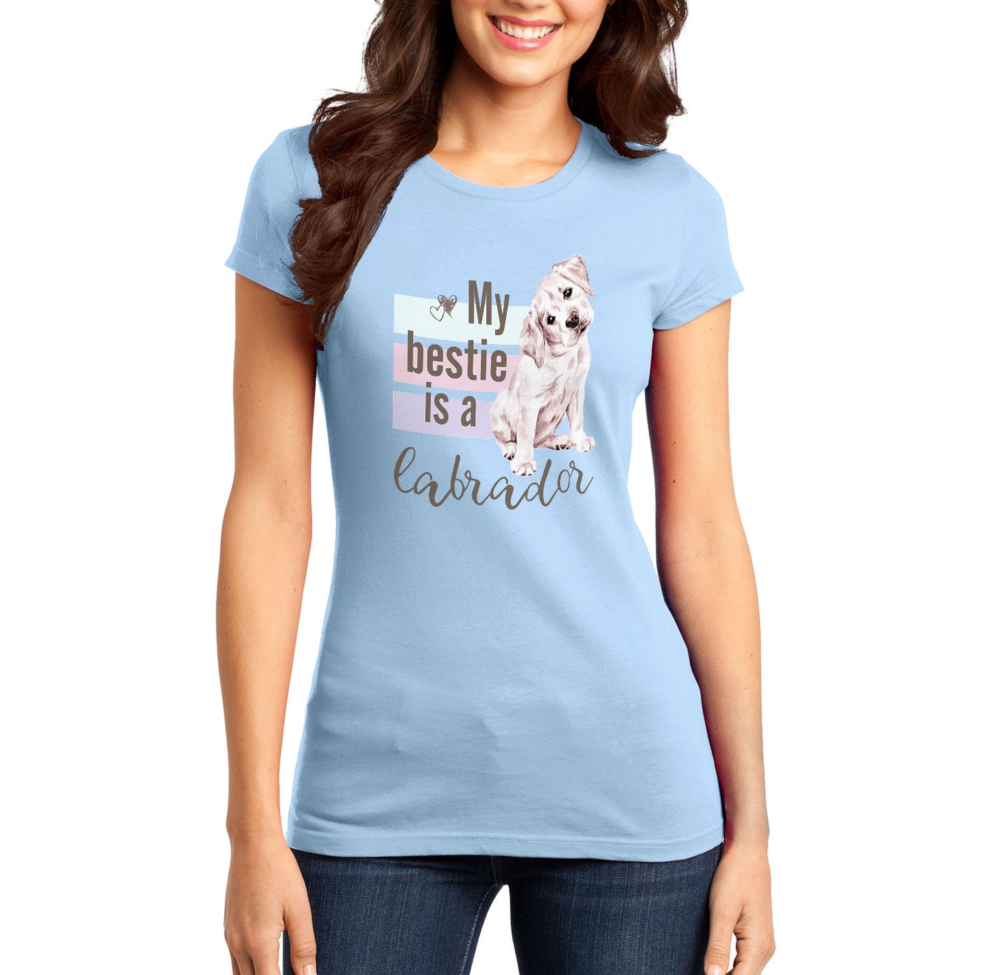 My Bestie is a Labrador - Women's Fitted T-Shirt