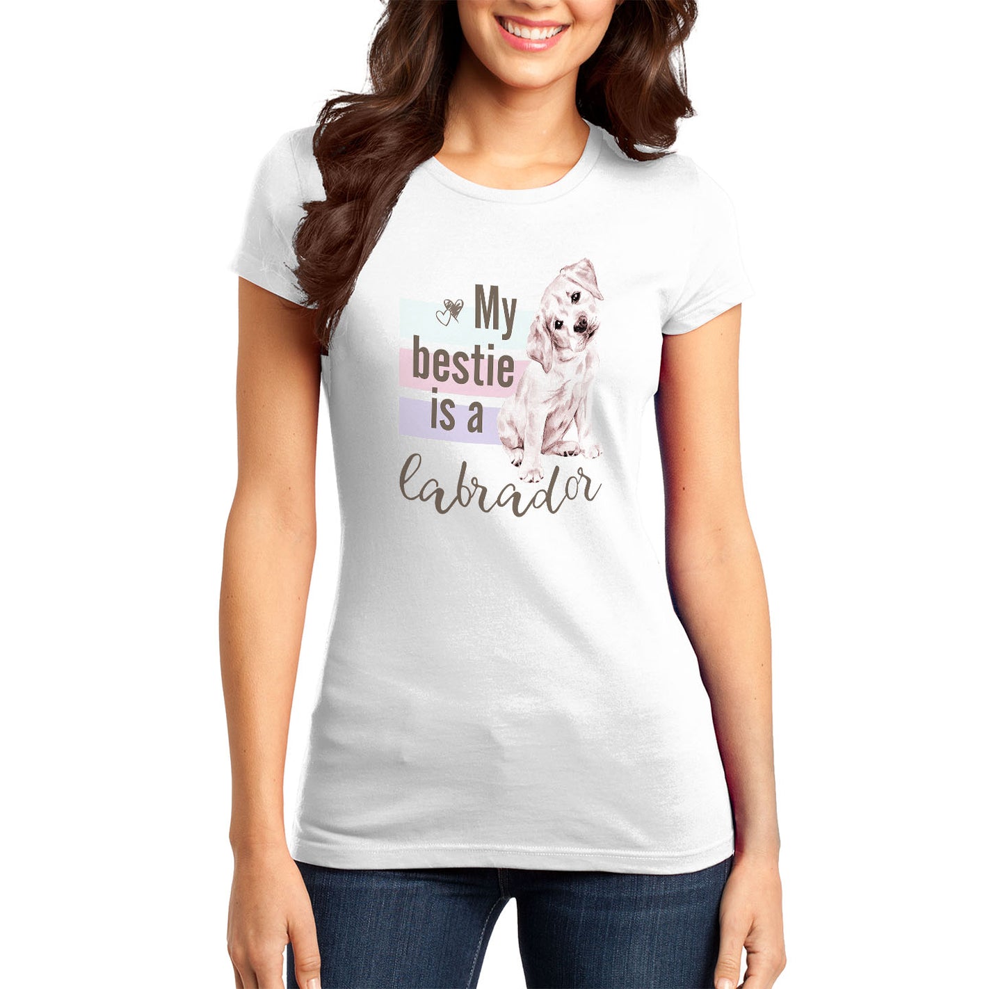 My Bestie is a Labrador - Women's Fitted T-Shirt