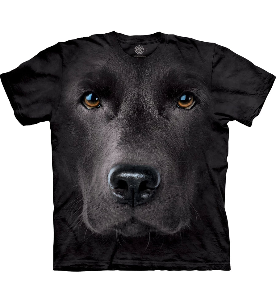 Tak har taget fejl konstant Black Lab Face - Adult Unisex T-Shirt - The Mountain – Labradors.com