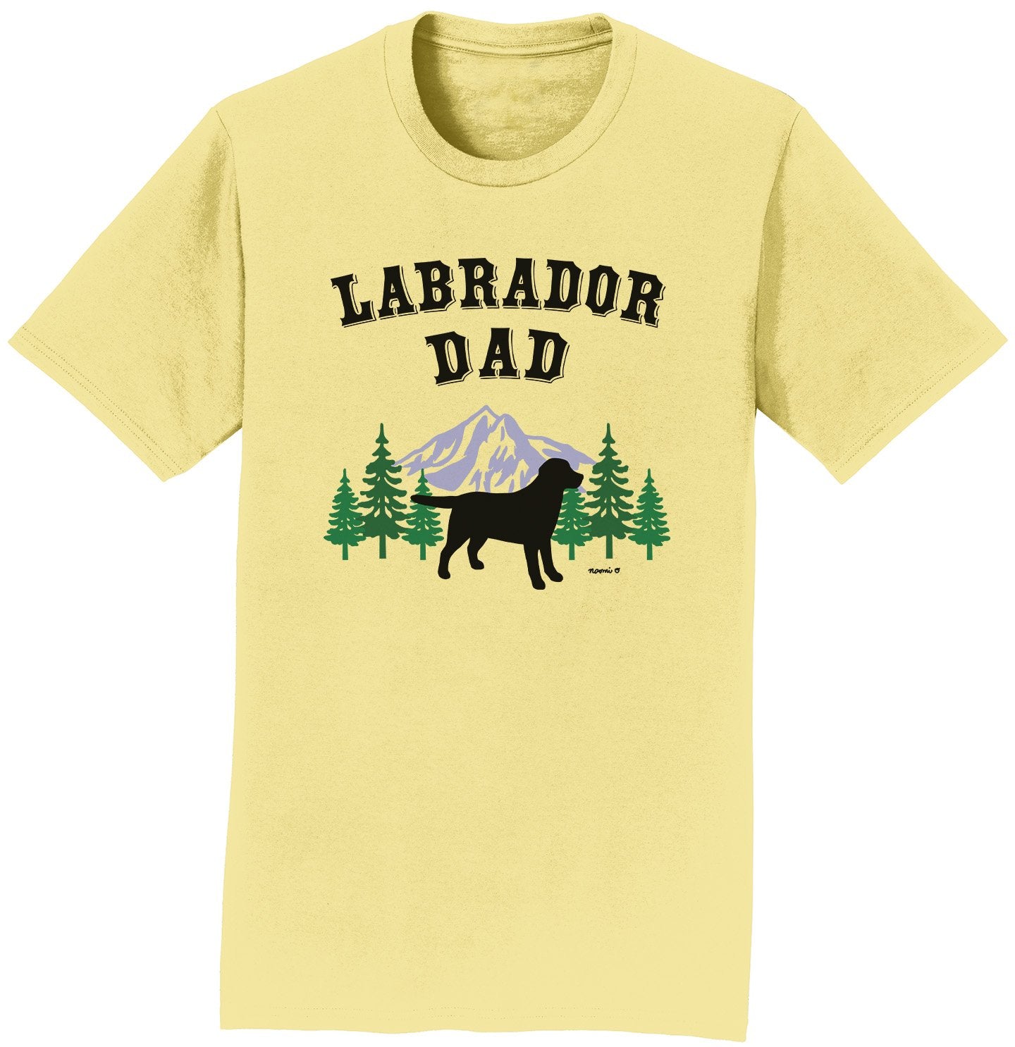 Black Lab Dad Mountain - Adult Unisex T-Shirt