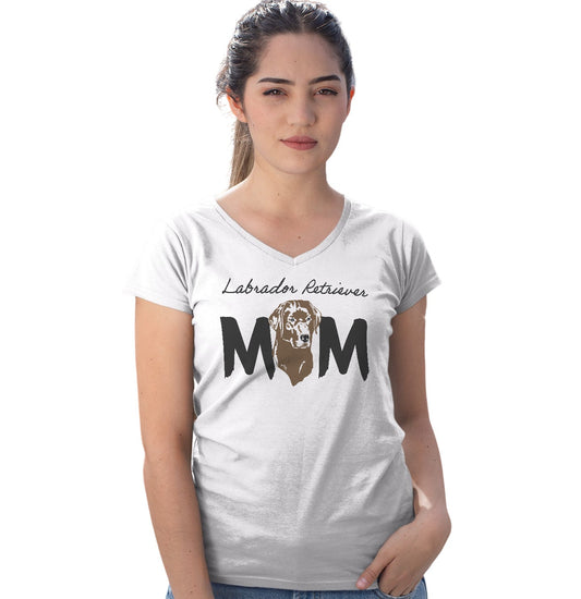 Chocolate Labrador Breed Mom - Women's V-Neck T-Shirt