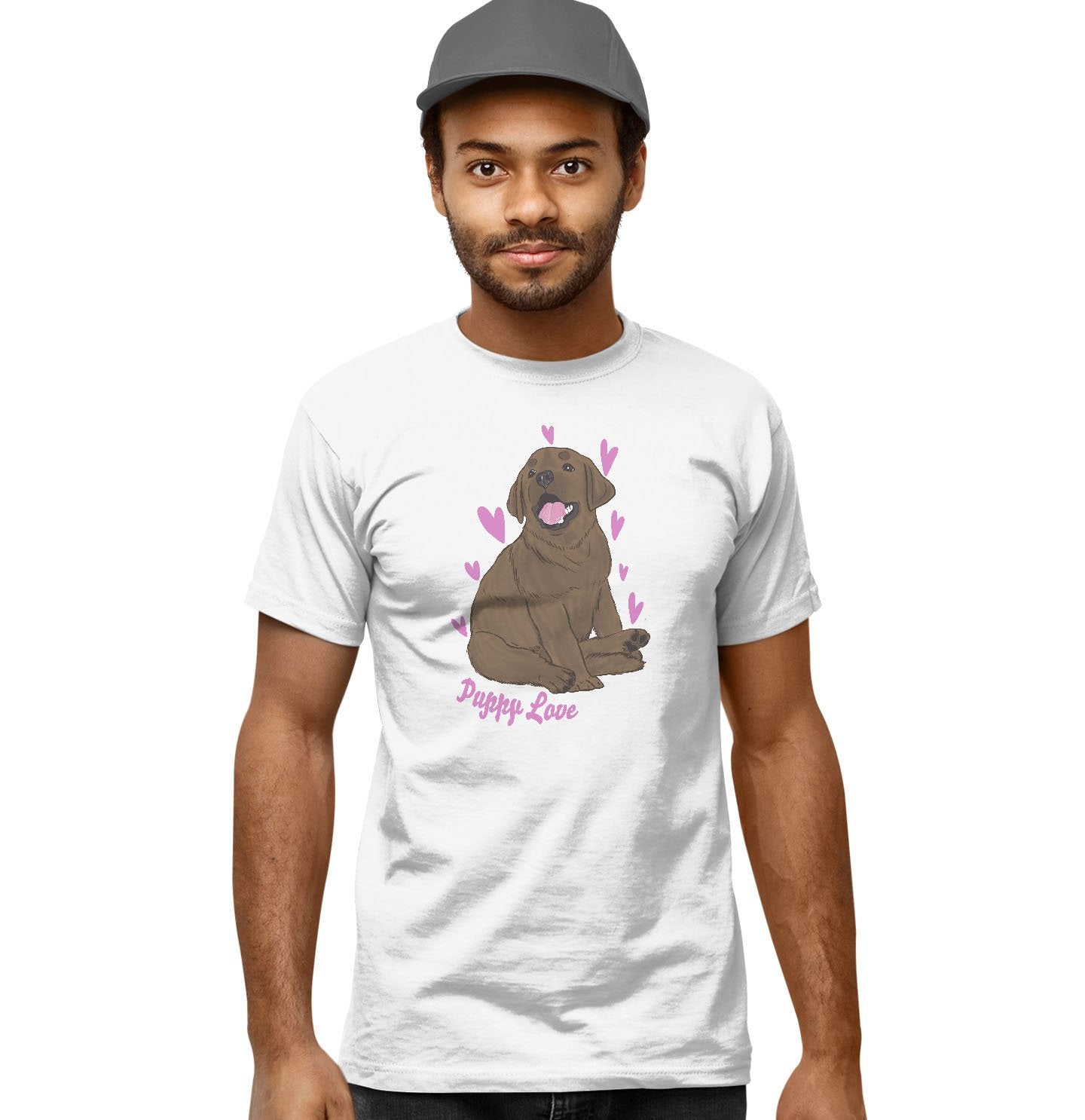 Chocolate Labrador Puppy Love - Adult Unisex T-Shirt