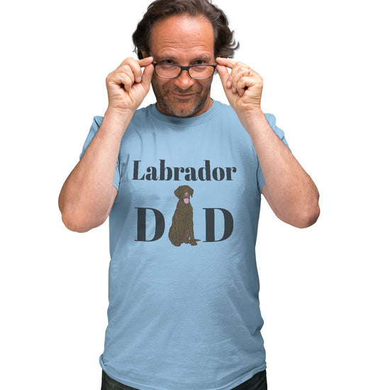 Labradors.com - Chocolate Labrador Dad Illustration - Adult Unisex T-Shirt