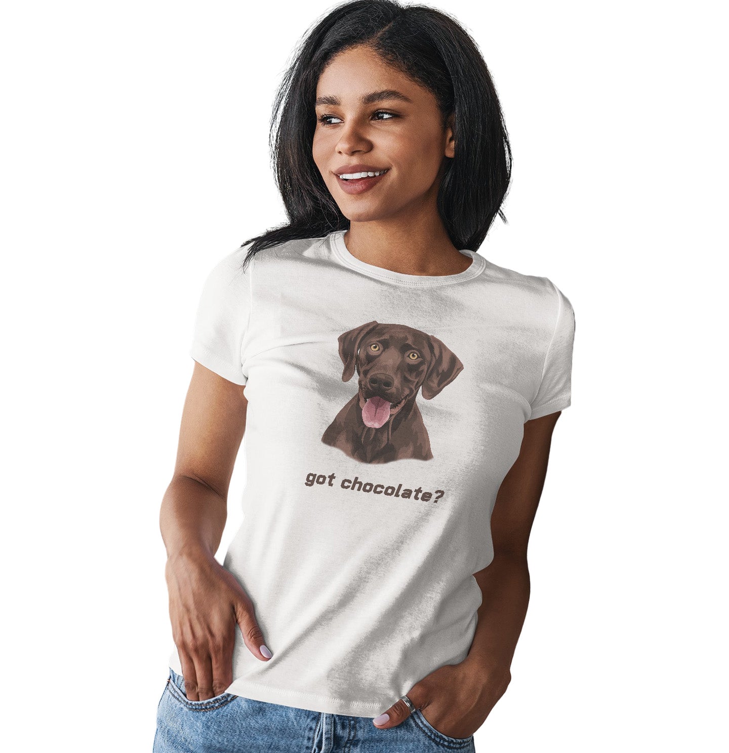 Chocolate Lab (Got Chocolate?) - Women's Fitted T-Shirt