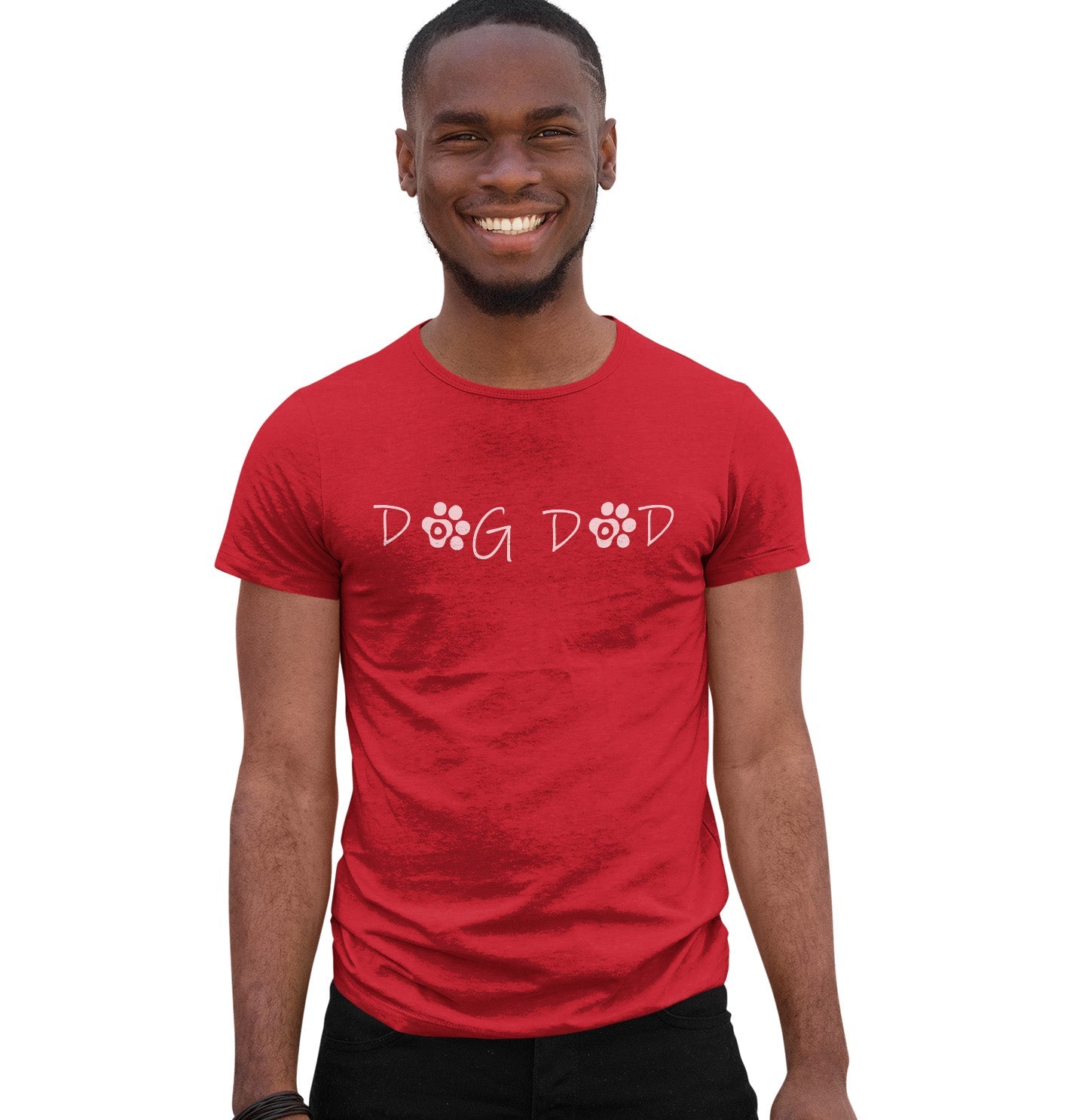 Paw Text Dog Dad - Adult Unisex T-Shirt