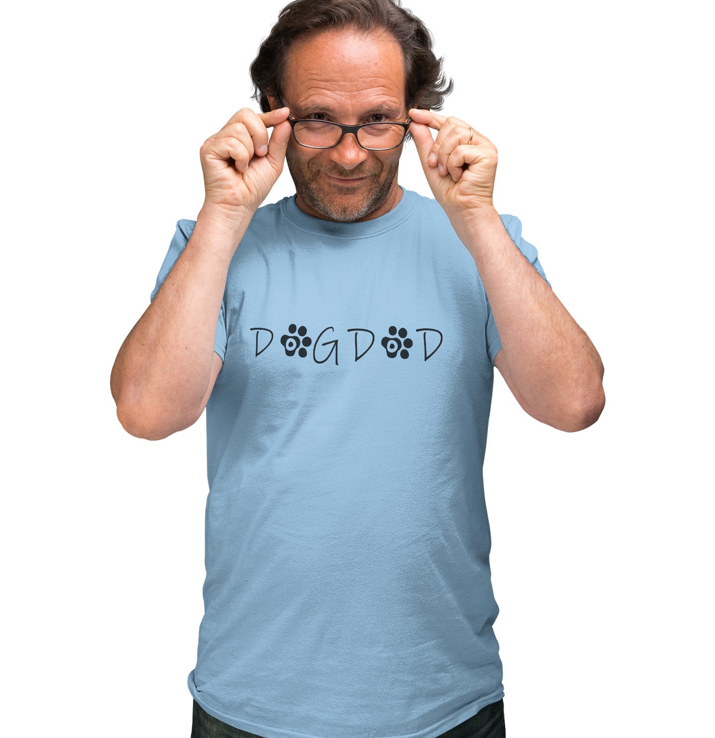Paw Text Dog Dad - Adult Unisex T-Shirt