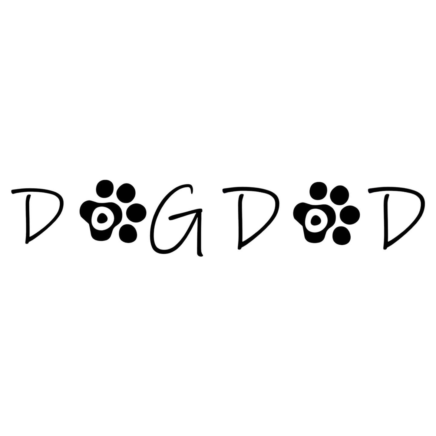 Paw Text Dog Dad - Adult Unisex Long Sleeve T-Shirt