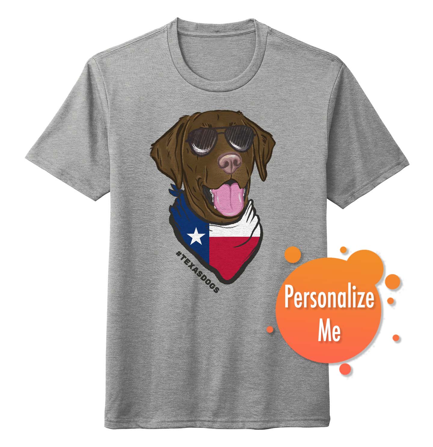 Any State Bandana Lab - Personalized Custom Adult Tri-Blend T-Shirt