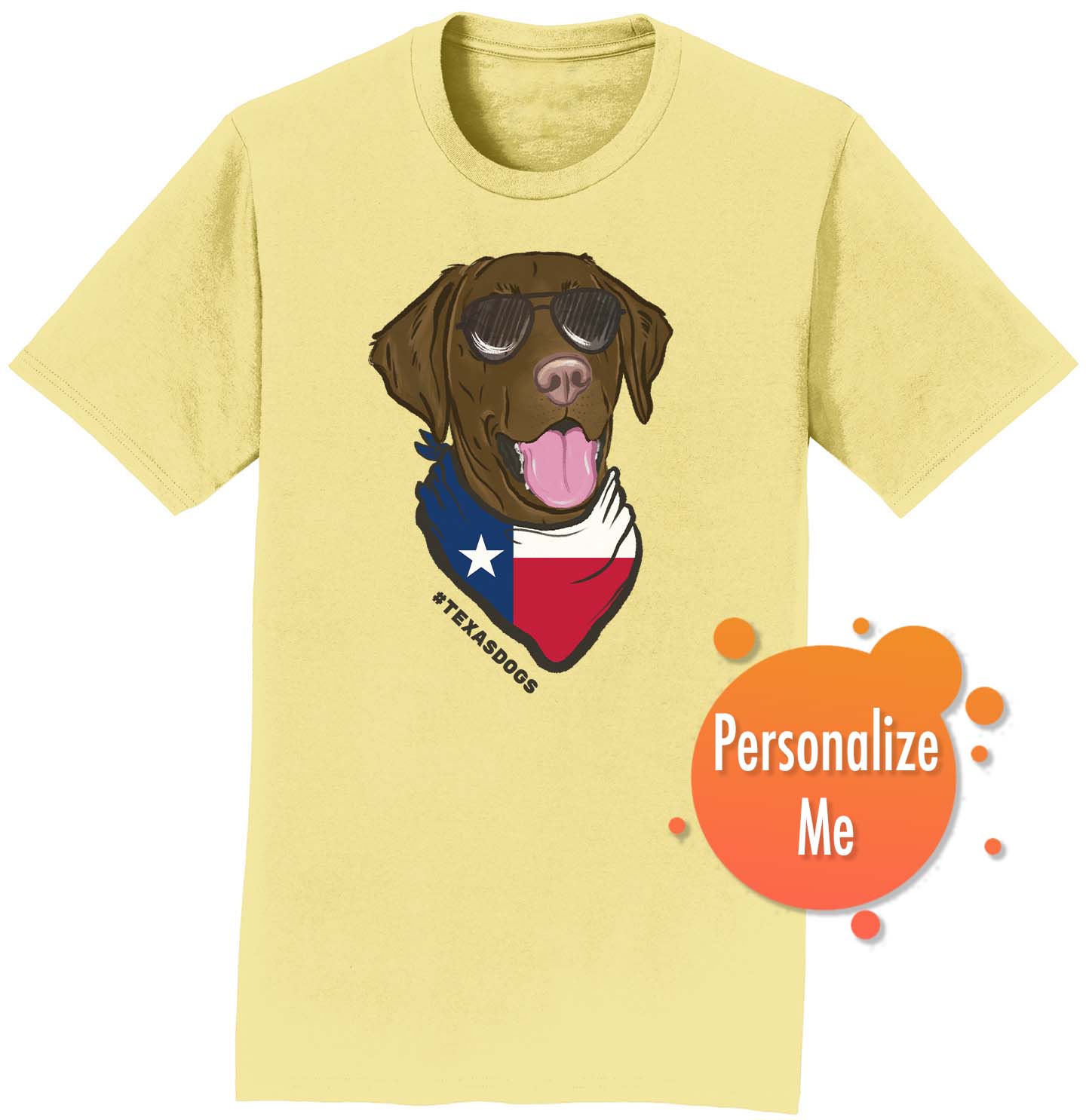 Any State Bandana Lab - Personalized Custom Adult Unisex T-Shirt