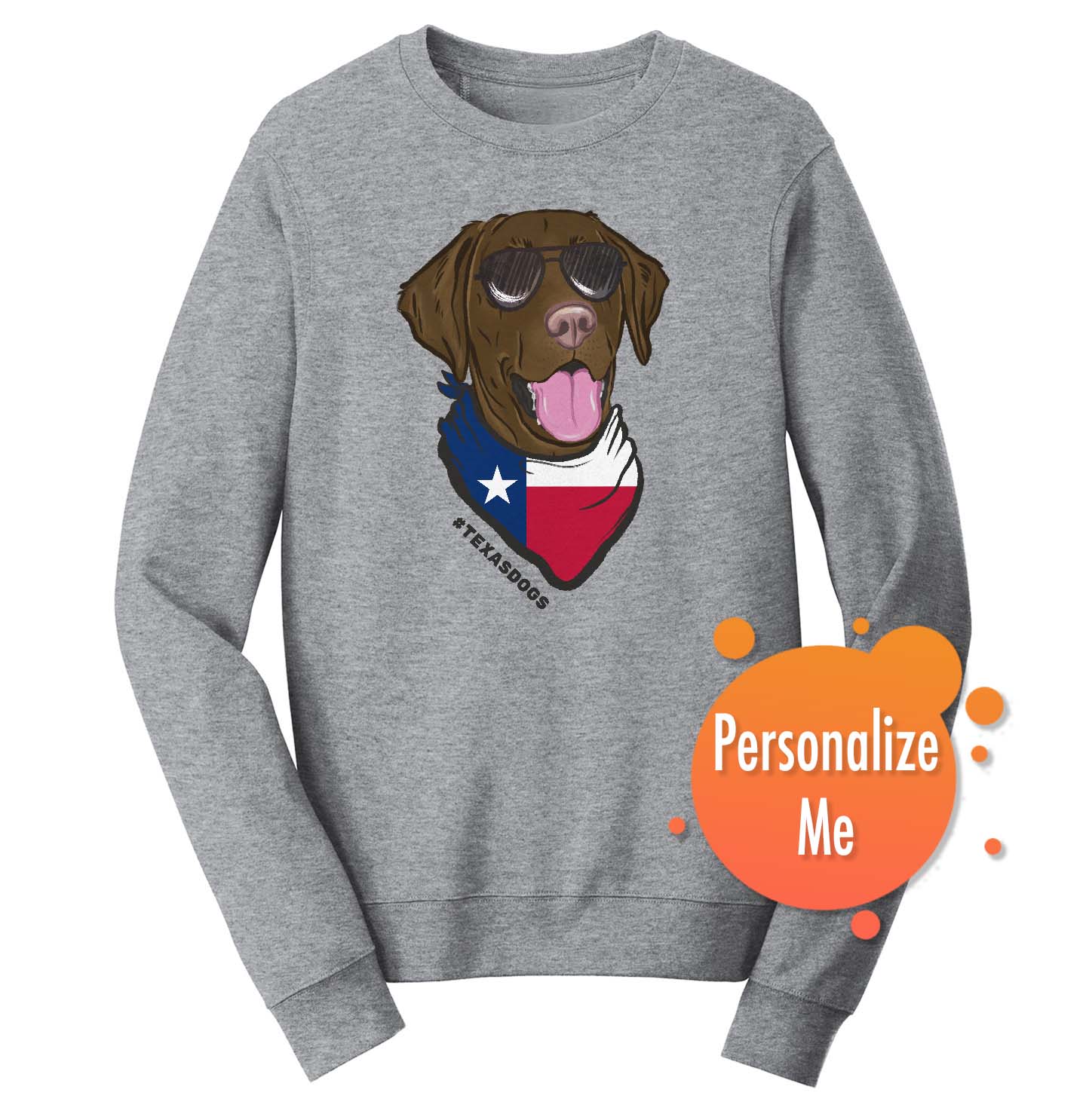 Any State Bandana Lab - Personalized Custom Adult Unisex Crewneck Sweatshirt